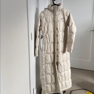 North Face long down coat with hood